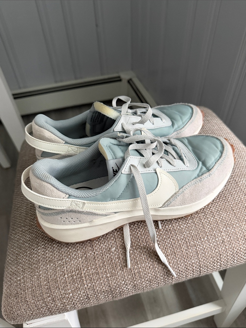 Nike Women’s Low-Top Sneakers in Light Blue and White